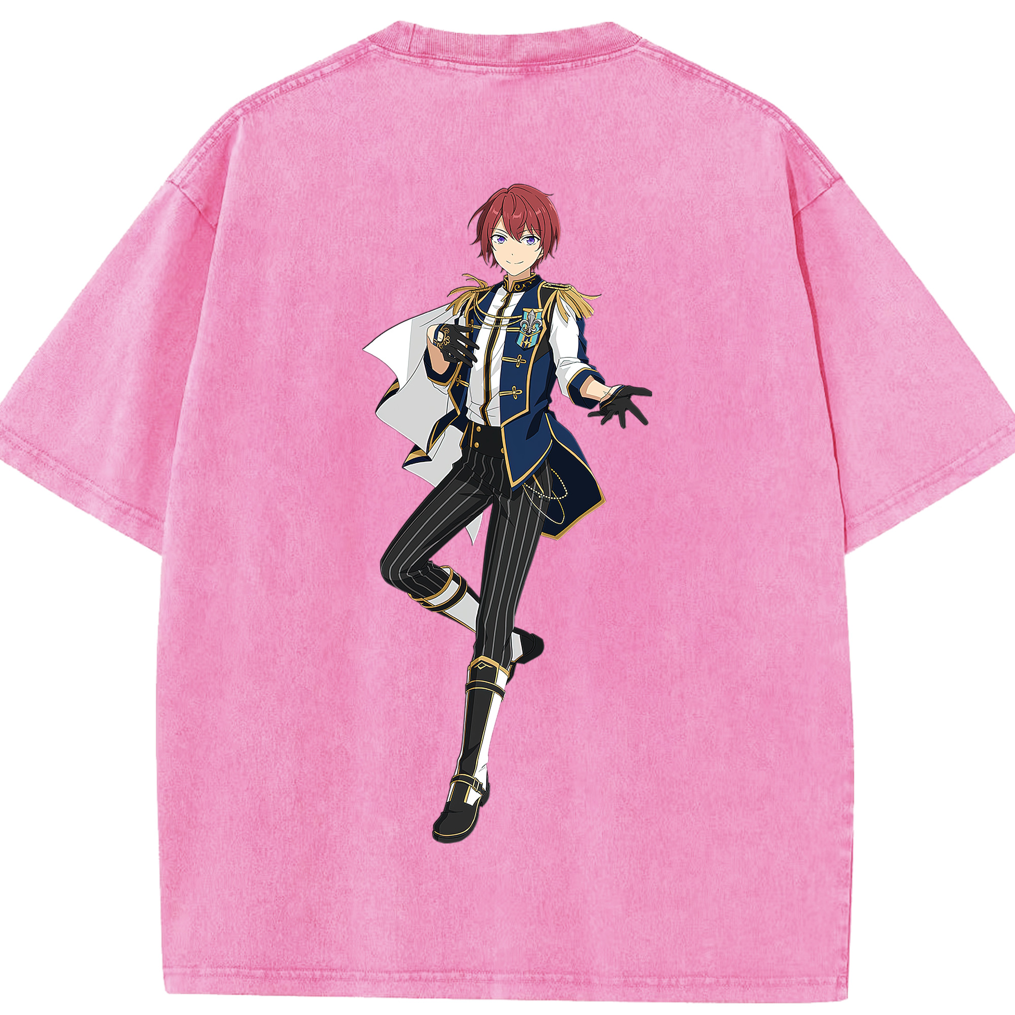 （画像用） あんさんぶるスターズ! Ensemble Stars 綿100% ヴィンテージ風 半袖Tシャツ（背面プリント）